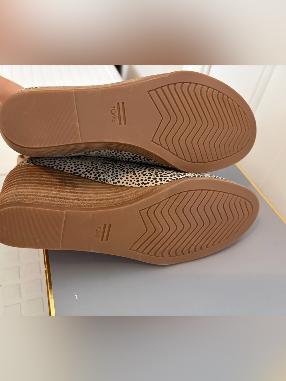 New Toms Ortholite Kallie Boot Women’s Size 7.5 mini Cheetah Print Suede Wedge - Picture 6 of 6